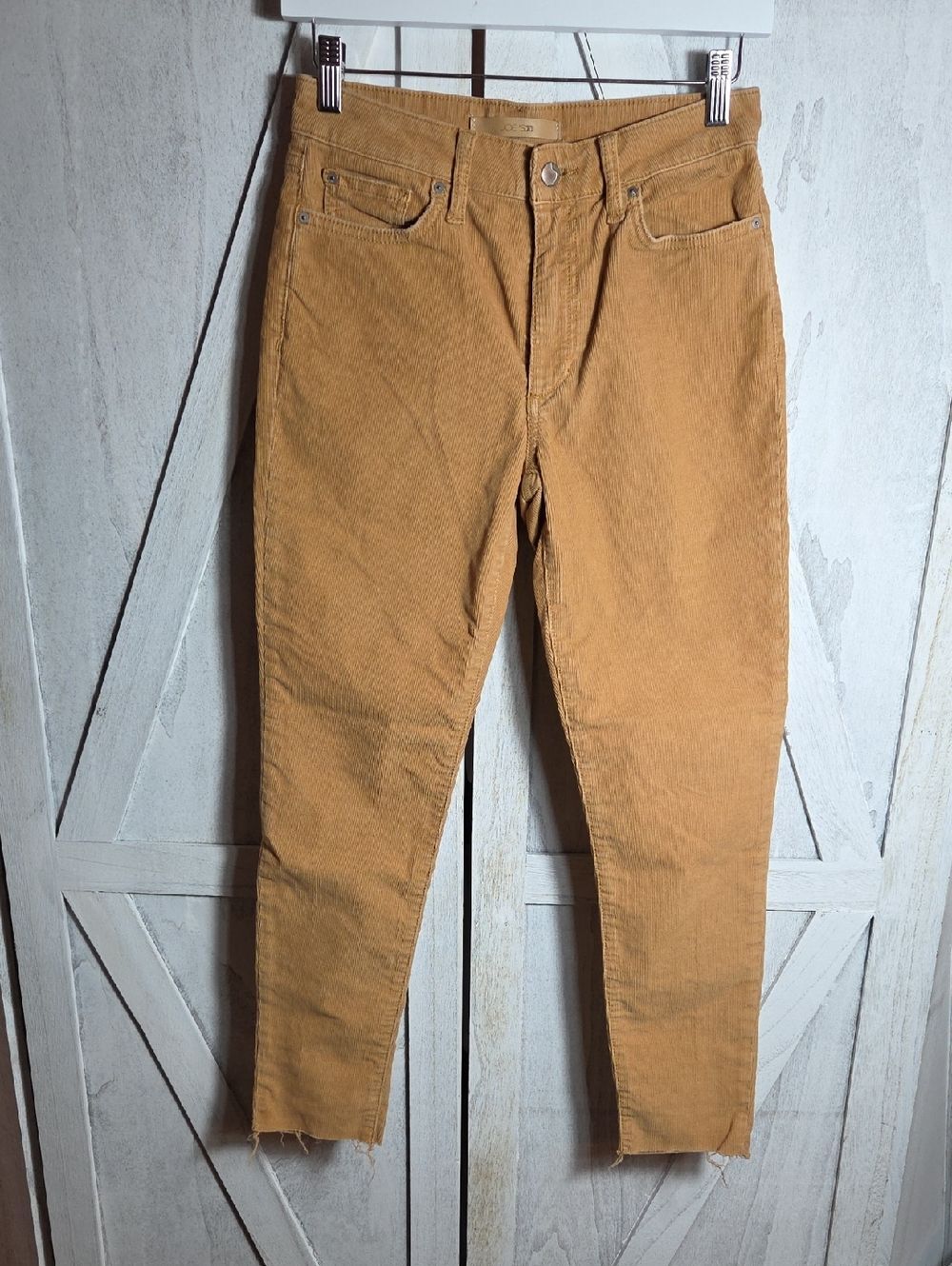 Joe's Jeans Camel The Charlie High Rise Skinny Ankle Corduroy Pants Size 27